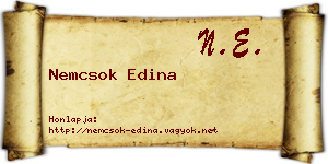 Nemcsok Edina névjegykártya