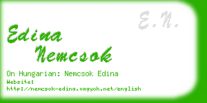 edina nemcsok business card